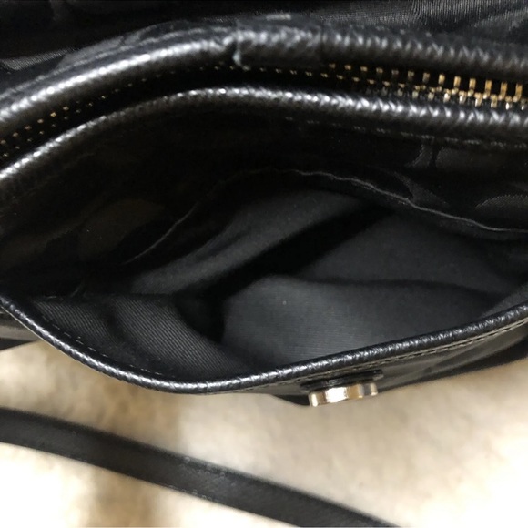 Coach 33475 Ward Signature Black Nylon Tote Bag With Leather Handles - Picture 14 of 16